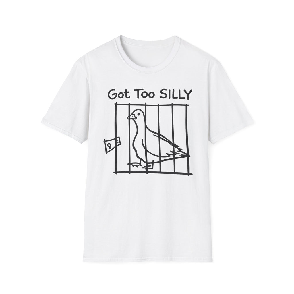 Copy of Got Too Silly Pigeon T-Shirt | Funny Bird Cage Illustration
