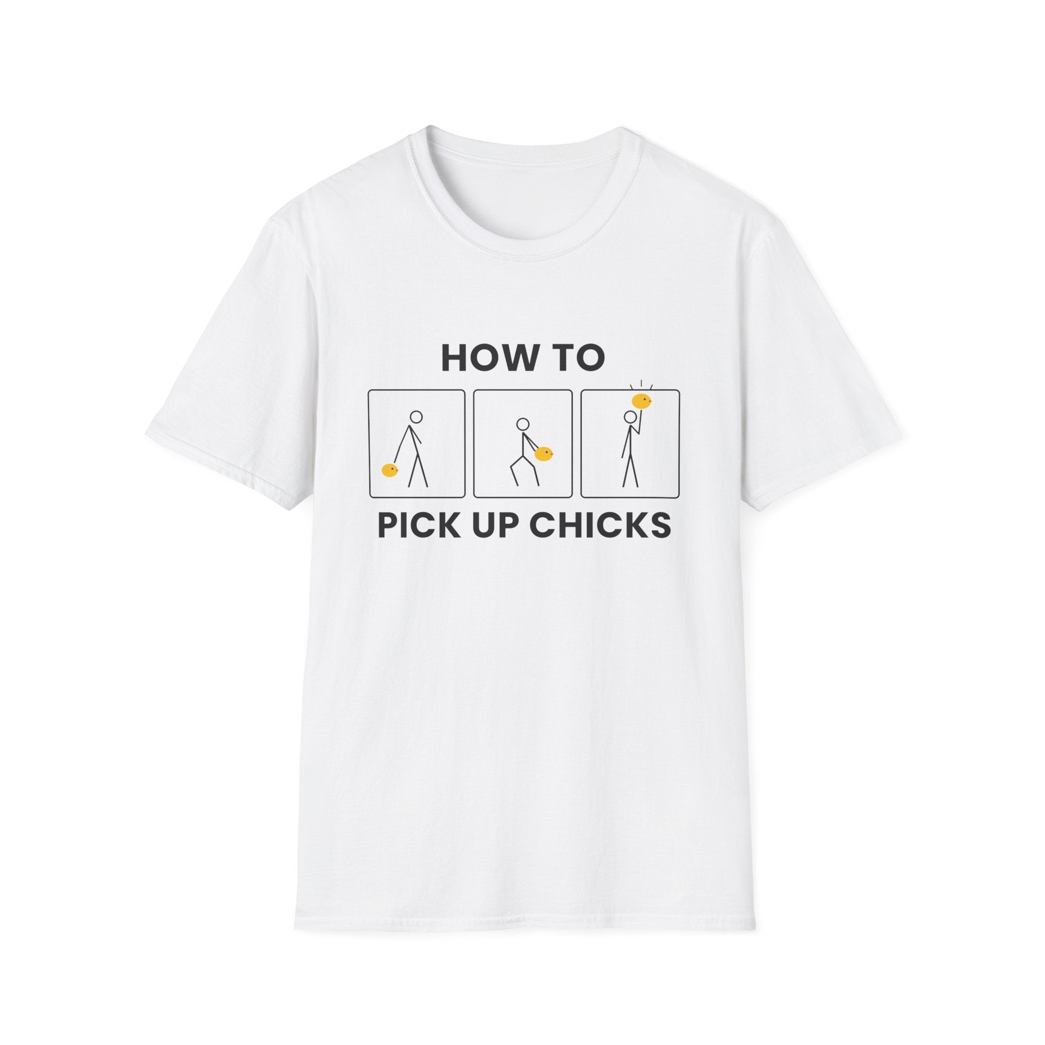 Copy of How To Pick Up Chicks T-Shirt — Funny Chick Pickup Graphic Tee